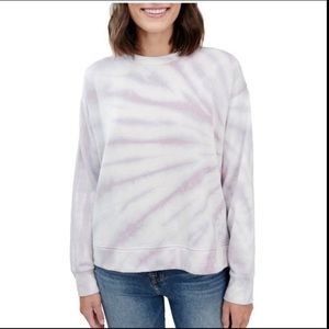 Splendid Purple Tie Dye Crewneck Sweatshirt